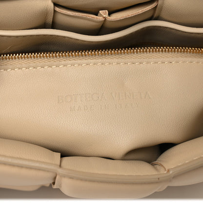 Nappa Maxi Intreccio Padded Cassette Crossbody Bag Porridge