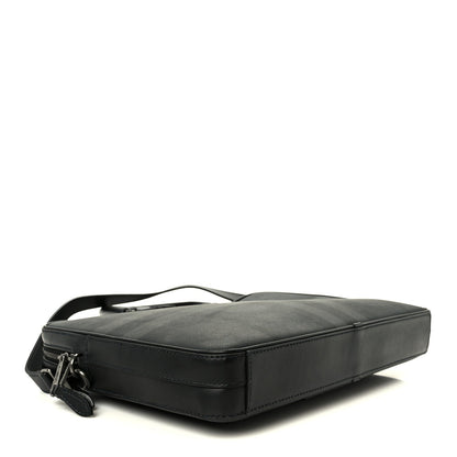 London Check Ainsworth Briefcase Dark Charcoal
