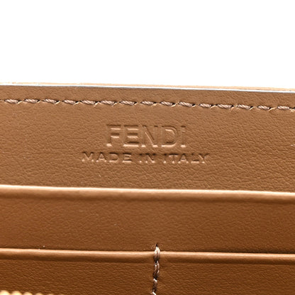 Fabric Jacquard FF 1974 Continental Wallet On Chain Tobacco Moro