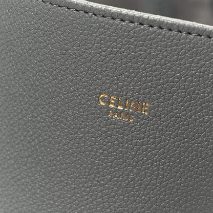 Soft Grained Calfskin Small Belt Cabas Phantom Grey