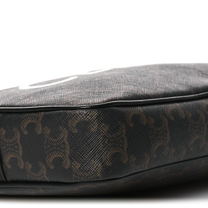 Triomphe Canvas Medium Messenger Bag Black