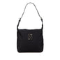 Fendi FF Logo Nylon Leather Shoulder Bag