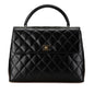 Chanel Matelasse Coco Mark Top Handle Flap Bag Lambskin Shoulder Bag