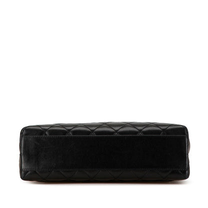 Chanel Matelasse Coco Mark Top Handle Flap Bag Lambskin Shoulder Bag