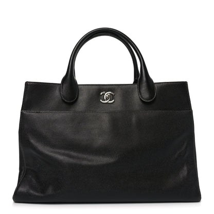 Caviar Medium Cerf Executive Shopper Tote Black