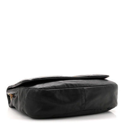 Lambskin Matelasse Monogram Large Jamie 4.3 Black