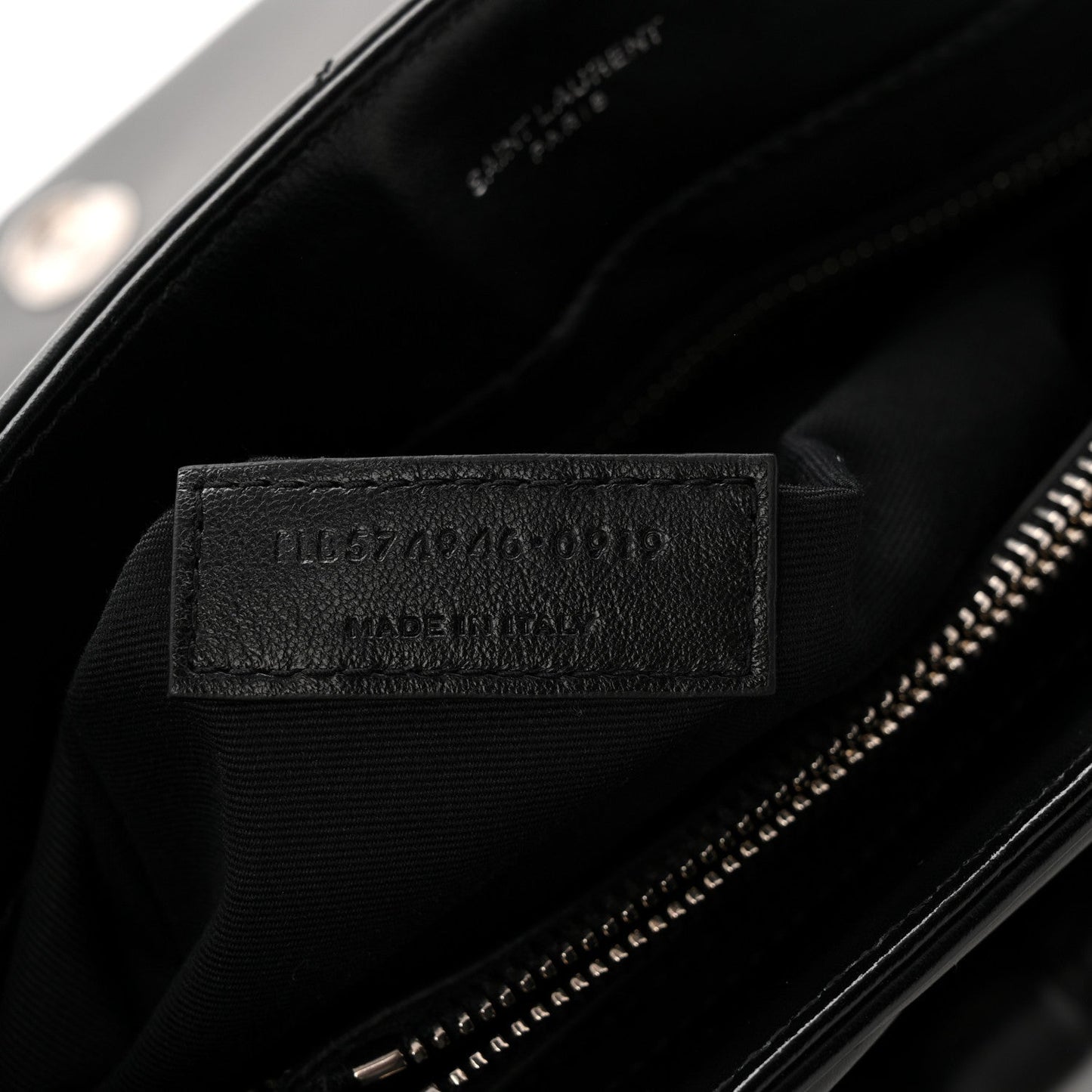 Calfskin Y Quilted Monogram Medium Loulou Chain Satchel Black