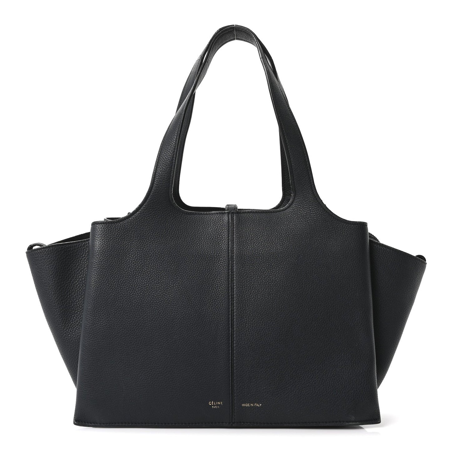 Smooth Calfskin Small Tri-Fold Bag Black