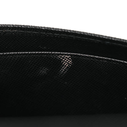 Saffiano Metal Large Chain Wallet Black