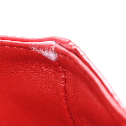 Patent Quilted Jumbo Double Flap Red