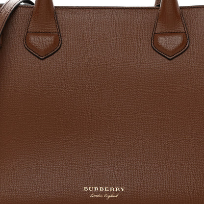 Grainy Calfskin House Check Medium Banner Tote Tan