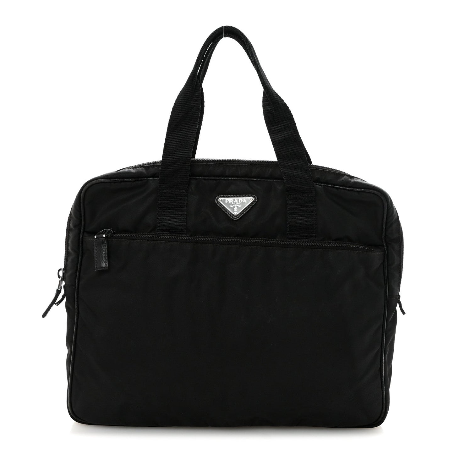Saffiano Tessuto Nylon Small Briefcase Black