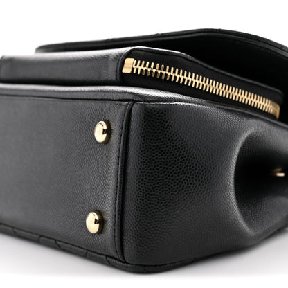 Caviar Quilted Small Business Affinity Flap Black