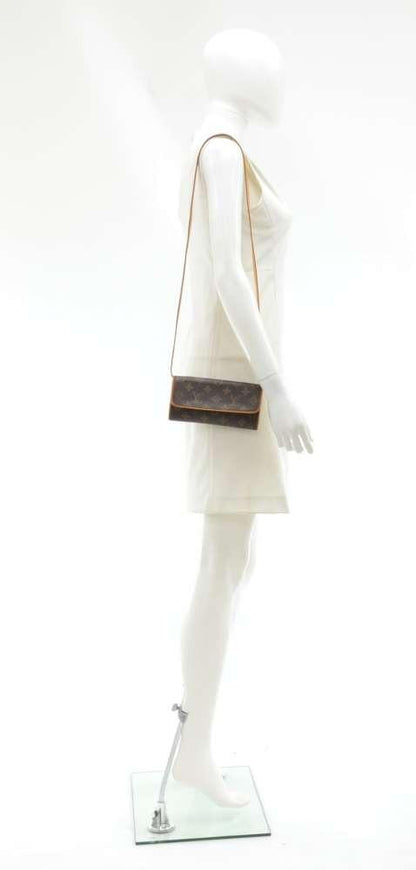 Louis Vuitto Pochette Twin PM Monogram Canvas Shoulder Bag