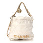 Shiny Calfskin Quilted Mini Chanel 22 White