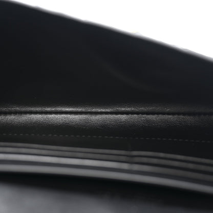 Nappa Intrecciato Long Andiamo Top Handle Clutch Black