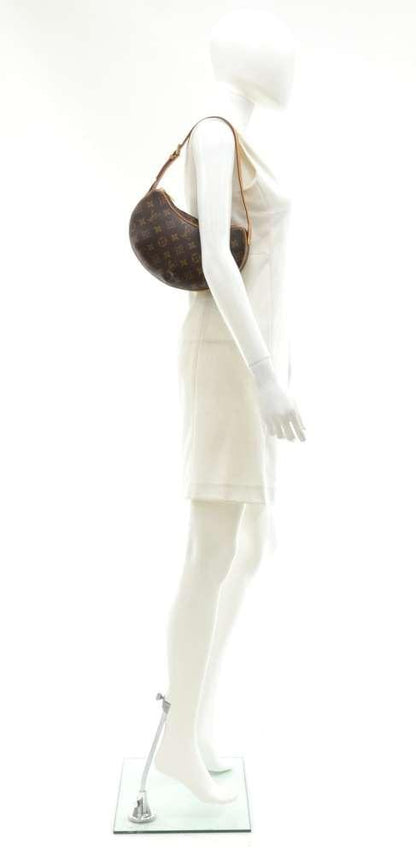 Louis Vuitto Pochette Croissant Monogram Canvas Shoulder Handbag