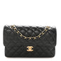 Caviar Quilted Small Double Flap Black