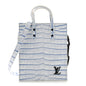 Crocodile Niloticus Sac Plat XS Mat Meringue White Blue