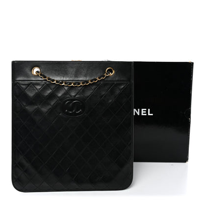 Lambskin Quilted CC Shoulder Bag Black