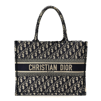 Oblique Medium Book Tote Blue Multicolor