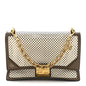 Vitello Liberty Glossy Lambskin F is Fendi Perforated Kan U Shoulder Bag White Ice Rust Maya