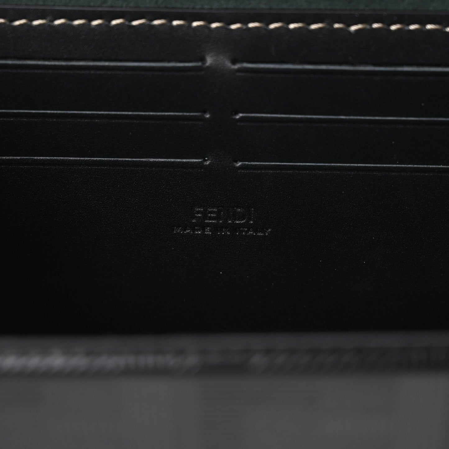 Vitello King FF Lines Embossed Baguette Soft Trunk Black