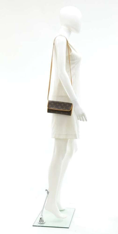 Louis Vuitto Pochette Twin PM Monogram Canvas Shoulder Bag