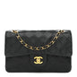 Lambskin Quilted Small Double Flap Black