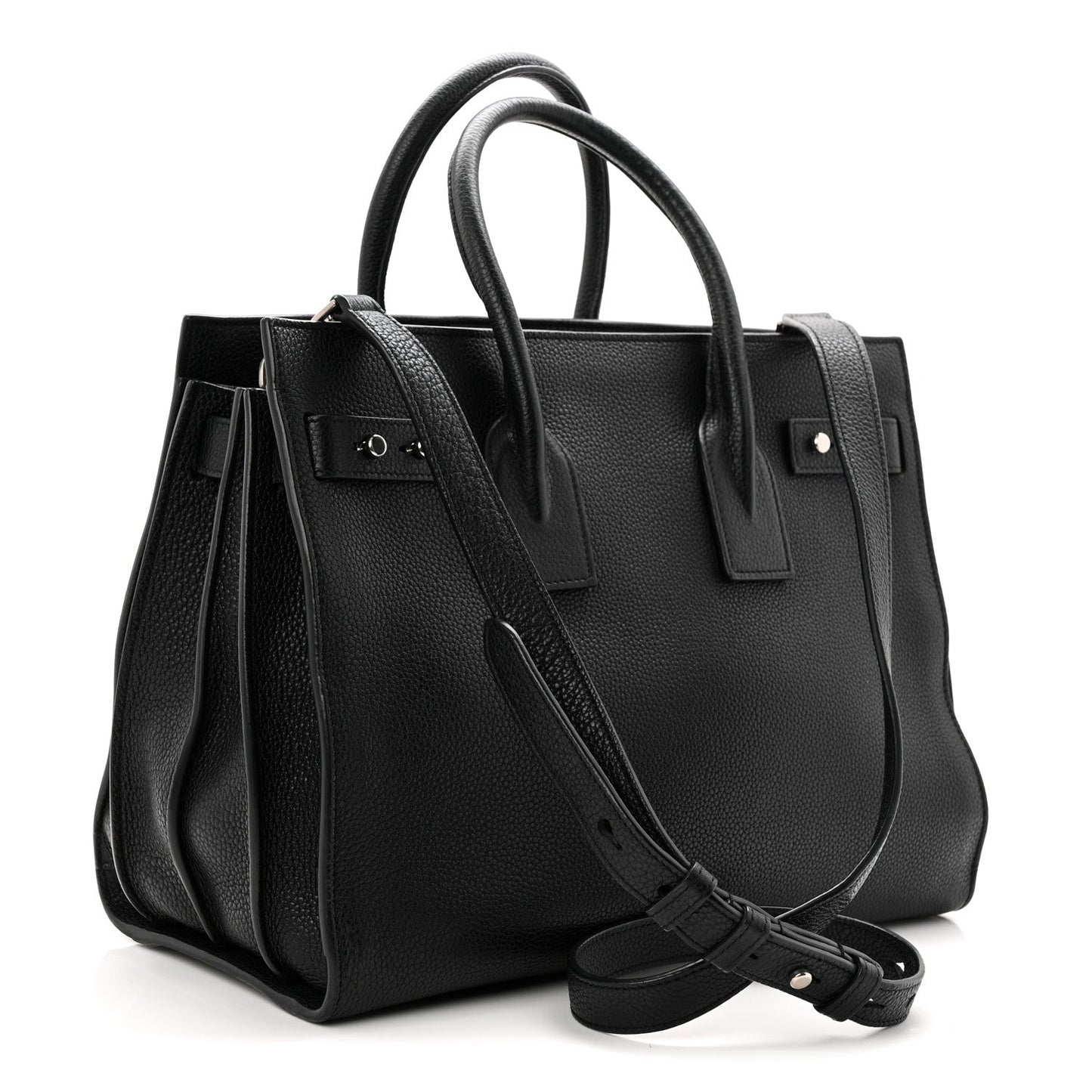Grained Calfskin Small Supple Sac De Jour Black