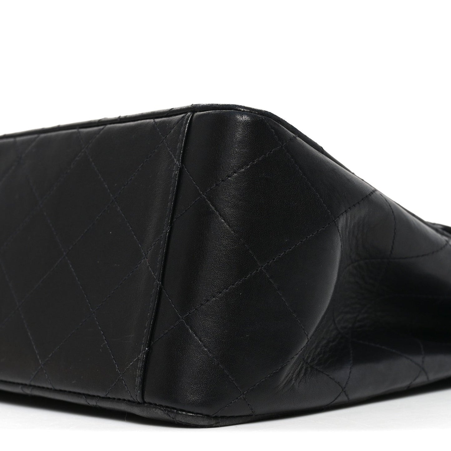 Lambskin Quilted XL Jumbo Single Flap Black