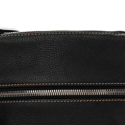 Grained Calfskin Tassel Shoulder Bag Black