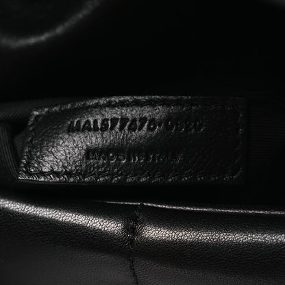 Lambskin Quilted Toy Loulou Puffer Monogram Monochrome Chain Satchel Black