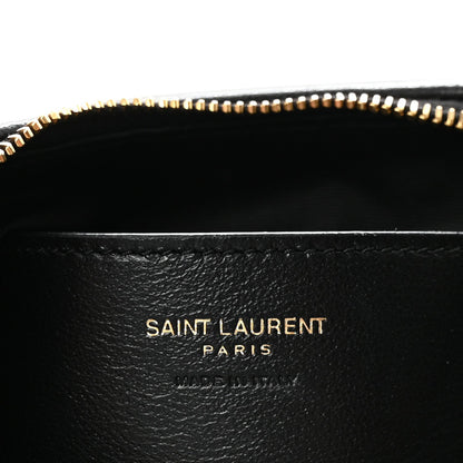 Plunged Lambskin Calypso Mini Hobo Black