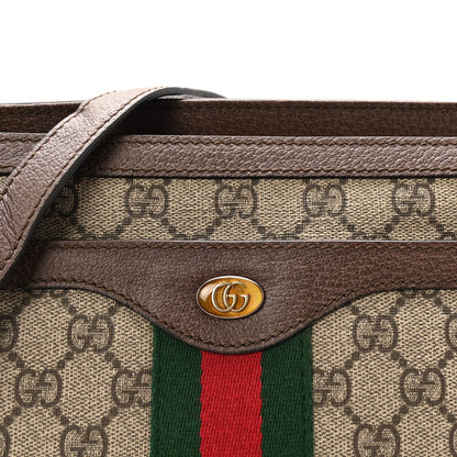 GG Supreme Monogram Web Medium Ophidia Shoulder Bag Beige New Acero
