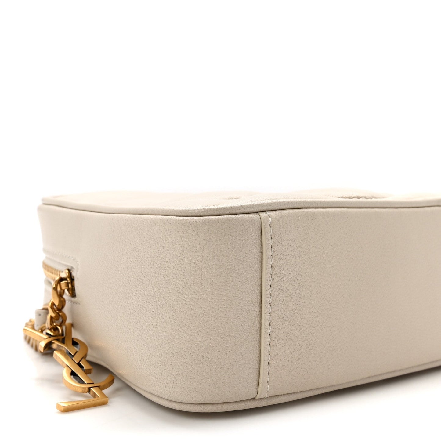 Lambskin Quilted Mini Camera Bag Crema Soft