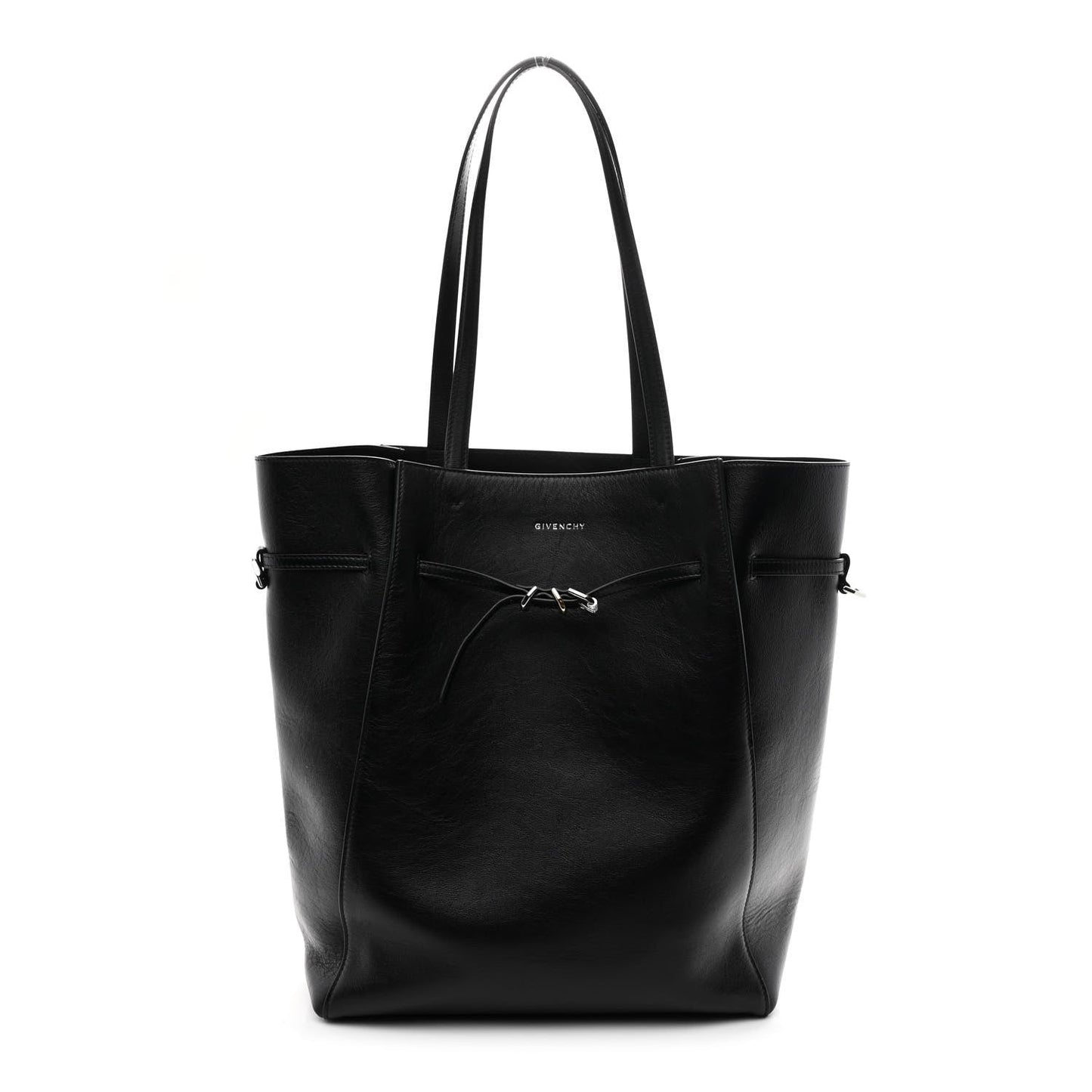 Calfskin Voyou Medium North South Tote Black