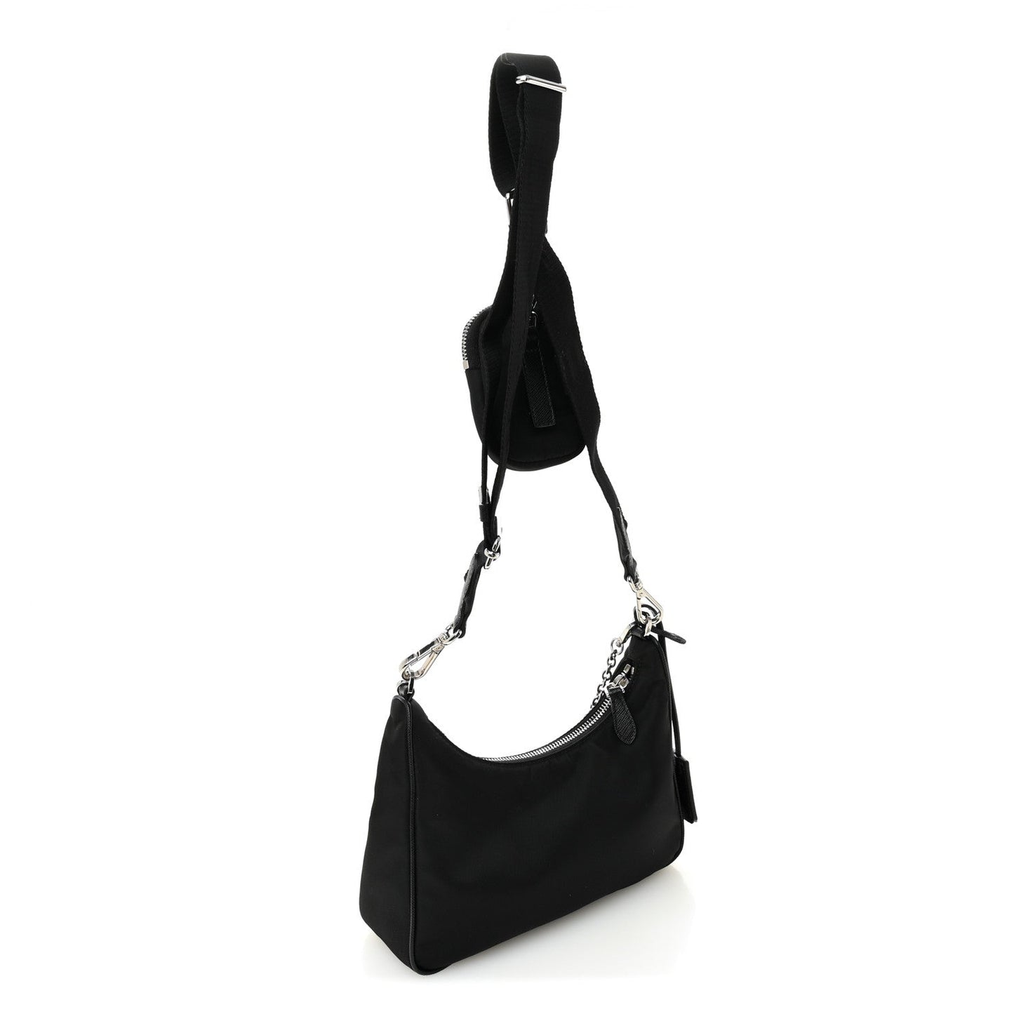 Re-Nylon Saffiano Re-Edition 2005 Shoulder Bag Black