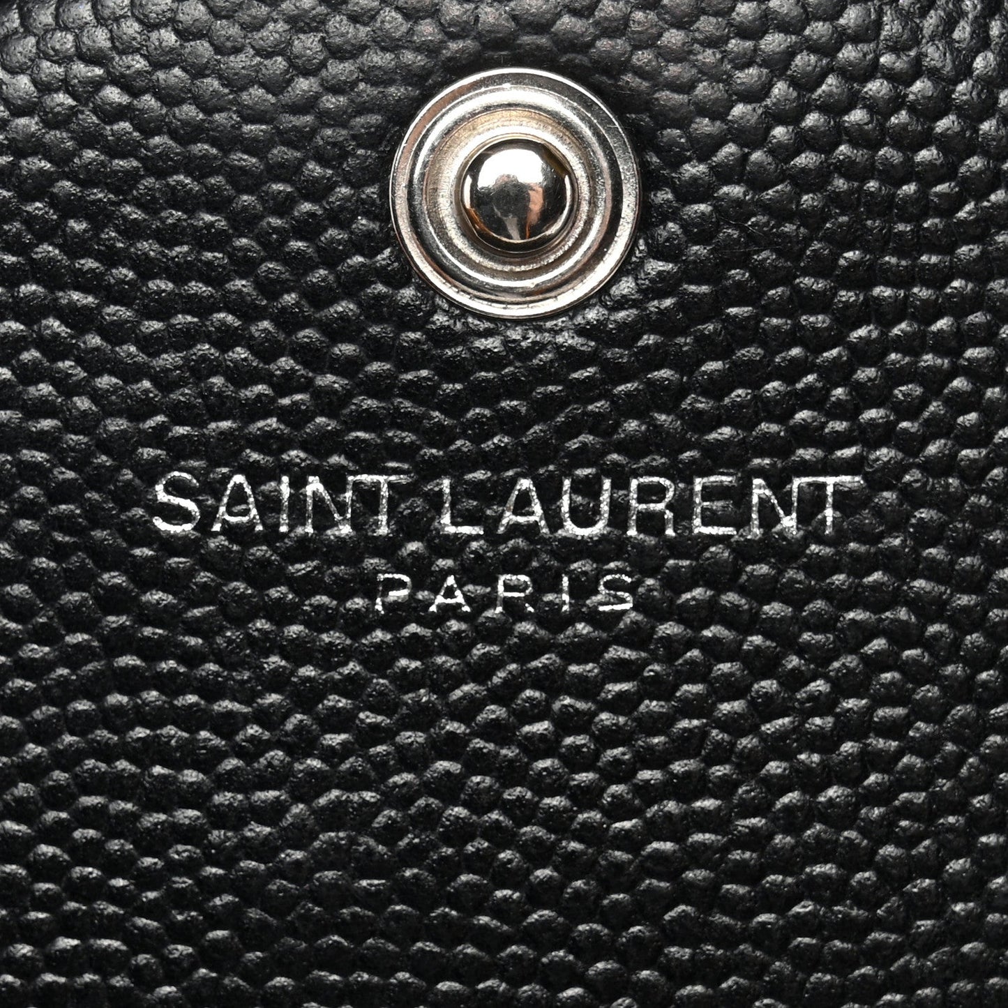 Grain De Poudre Matelasse Chevron Monogram Chain Wallet  Black