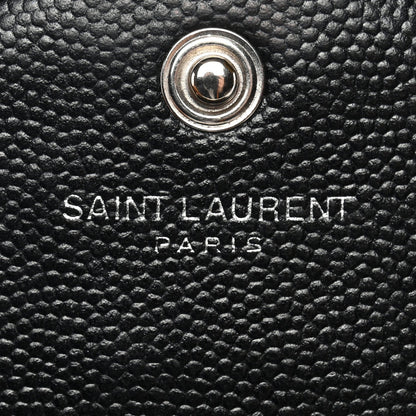 Grain De Poudre Matelasse Chevron Monogram Chain Wallet  Black