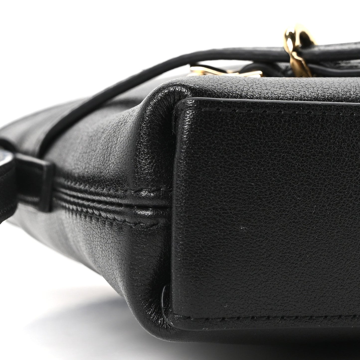 Tumbled Calfskin Nano Voyou Bag Black