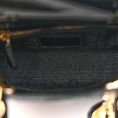 Patent Cannage Mini Lady Dior Black
