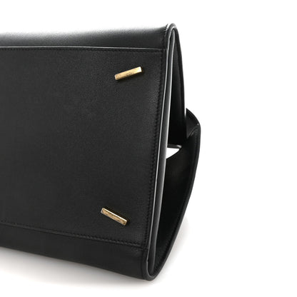 Calfskin Medium Hug Bag Black