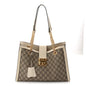 GG Supreme Monogram Medium Padlock Tote White