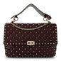 Nappa Large Rockstud Spike Shoulder Bag Rubin