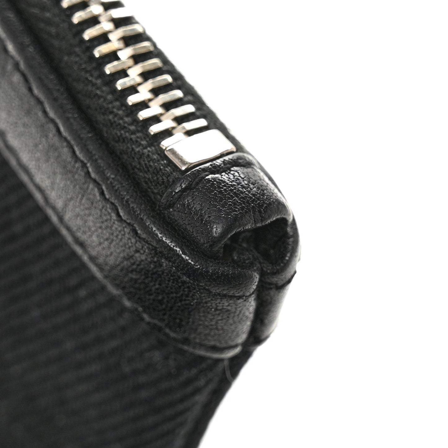 Linen Canvas Rive Gauche Zipped Pouch Black