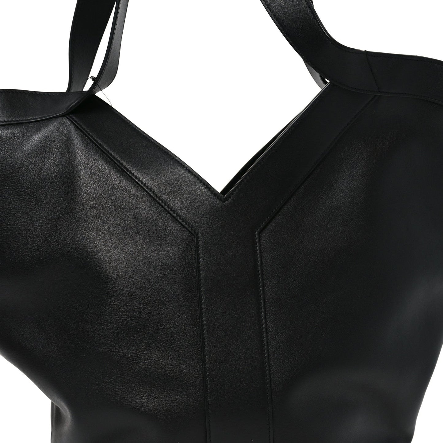 Santorini Lux Calfskin Y Drawstring Tote Black