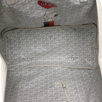 X PEANUTS Goyardine Reversible Anjou GM White