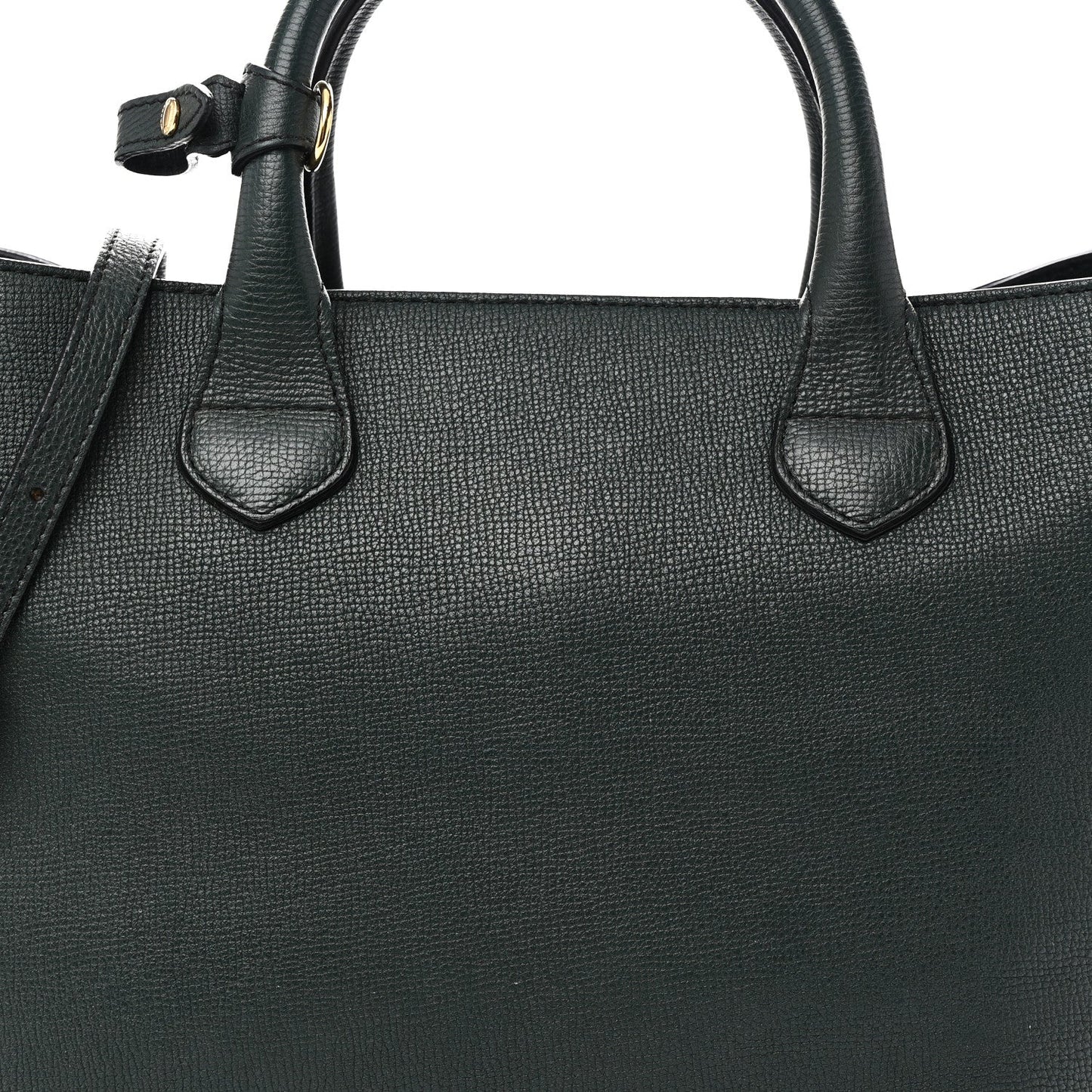 Derby Calfskin House Check Large Banner Tote Dark Bottle Green