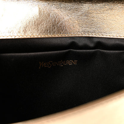 Metallic Calfskin Monogram Large Belle De Jour Clutch Gold